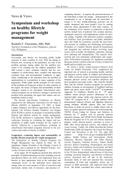 Symposium and workshop on healthy lifestyle programs for weight