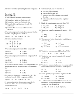 A) Formulas A and B are both empirical. B) Formulas A