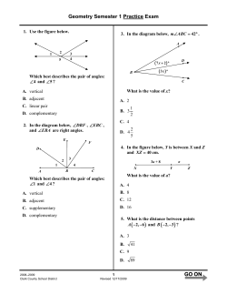 Geometry S1 Practice - Green Valley High School