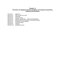 Chapter 13 - North Carolina Utilities Commission