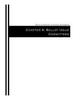 Chapter 8: Ballot Issue Committees