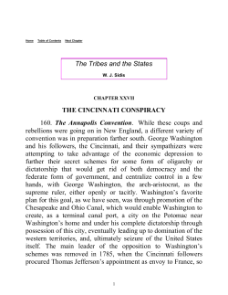 The Tribes and the States THE CINCINNATI CONSPIRACY 160