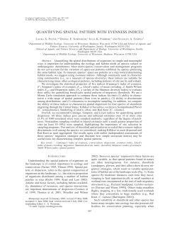 QUANTIFYING SPATIAL PATTERN WITH EVENNESS INDICES