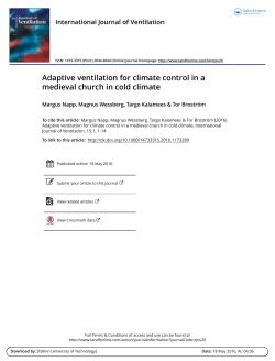 Adaptive ventilation for climate control in a medieval church