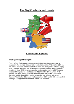 The Skylift &ndash; facts and movie