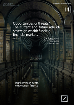 The current and future role of sovereign wealth - e