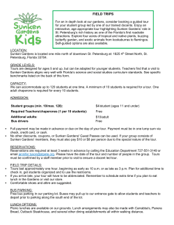 field trips - City of St. Petersburg