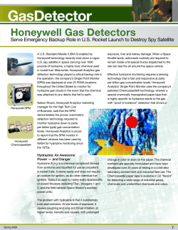 SPM spy satellite - Honeywell Analytics