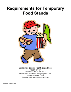 Temporary Food Stand Requirements