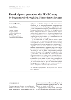 Electrical power generation with PEM FC using