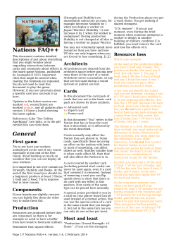 Nations - FAQ - Brettspiele
