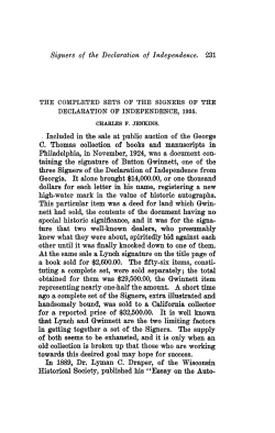 Signers of the Declaration of Independence. 231 . Included in the