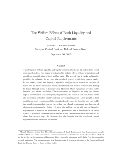 The Welfare Effects of Bank Liquidity and Capital