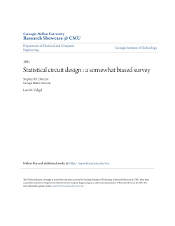 Statistical circuit design : a somewhat biased survey