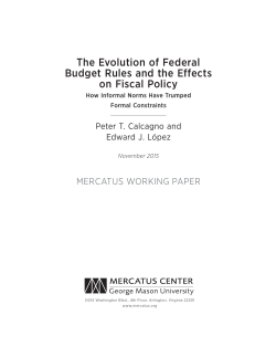 The Evolution of Federal Budget Rules and the
