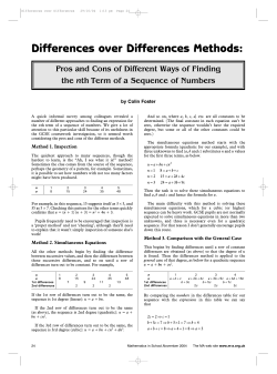 Differences over Differences Methods