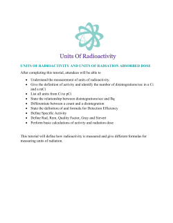 Units of Radioactivity Tutorial