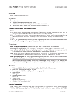 MINI WATER CYCLE (MODIFIED FOR ADEED)