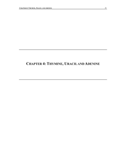 chapter 4: thymine, uracil and adenine - diss.fu