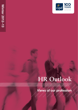 HR Outlook: Winter 2012-13