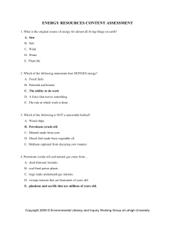 energy resources content assessment