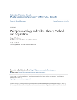 Paleopharmacology and Pollen: Theory, Method, and Application