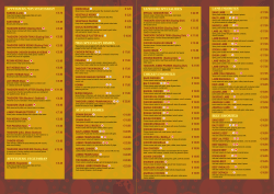 dinner menu - Meghna Tandoori Restaurant