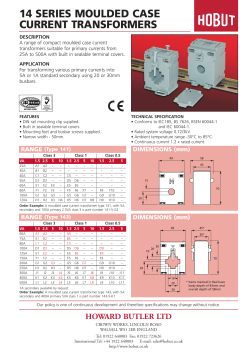 14 series moulded case current transformers