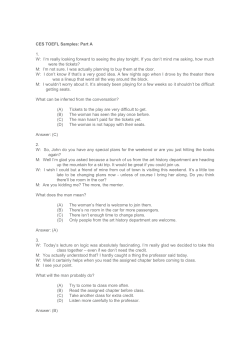 CES TOEFL Samples - Creative English Solutions