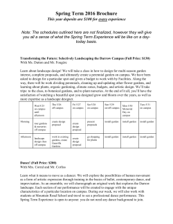 Spring Term 2016 Brochure