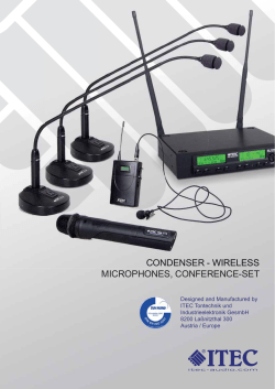 CONDENSER - WIRELESS MICROPHONES, CONFERENCE