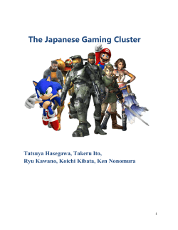 The Japanese Gaming Cluster - Institute For Strategy And