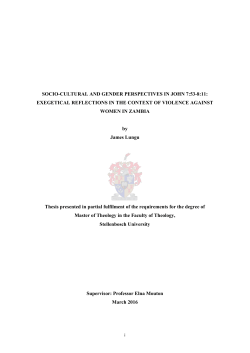 socio-cultural and gender perspectives in john 7:53-8:11