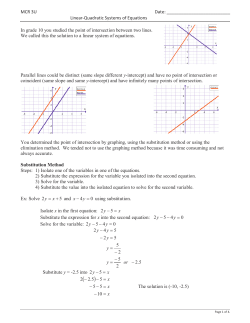 Linear-Quadratic Systems of Equations