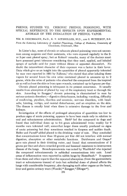 phenol studies vii. chronic phenol poisoning, with special reference