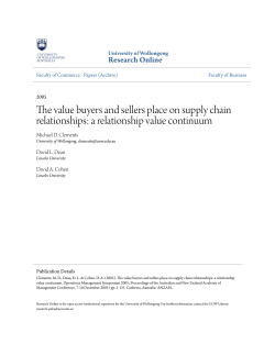 The value buyers and sellers place on supply chain relationships: a