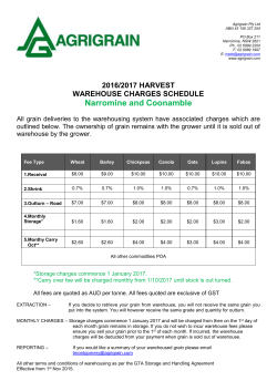 Agrigrain Warehouse Agreement