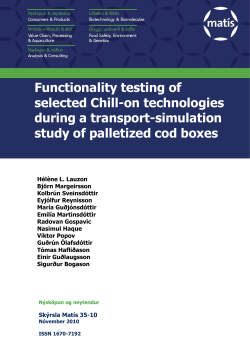 Functionality testing of selected Chill-on technologies during