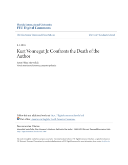 Kurt Vonnegut Jr. Confronts the Death of the Author