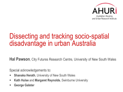 Dissecting and tracking socio-spatial disadvantage in urban Australia