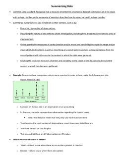 Summarizing Data - Signal Hill #181