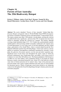 Forests of East Australia: The 35th Biodiversity Hotspot