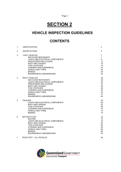 section 2 vehicle inspection guidelines contents
