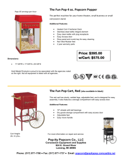 The Fun Pop Cart, Red - Pop-Ity Popcorn Co. LLC Concession