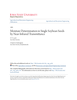 Moisture Determination in Single Soybean Seeds by Near