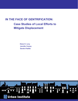 In the Face of Gentrification