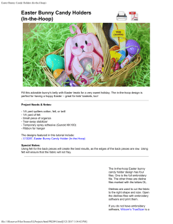 Easter Bunny Candy Holders (In-the-Hoop)