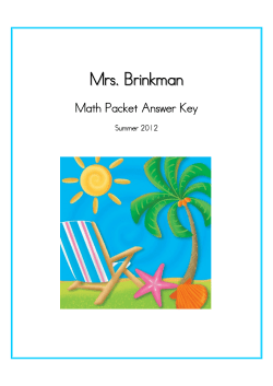 Brinkman_SummerMathP.. - Charles Armstrong School