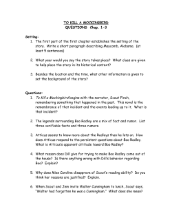 TO KILL A MOCKINGBIRD QUESTIONS Chap. 1
