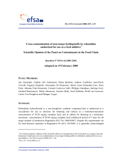 Cross-contamination of non-target feedingstuffs by robenidine